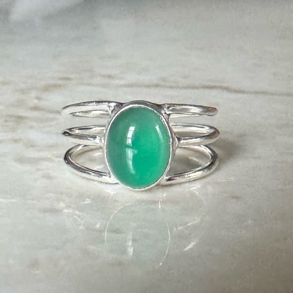 NWOT Sundance Lullaby Ring Green Onyx Sterling Silver